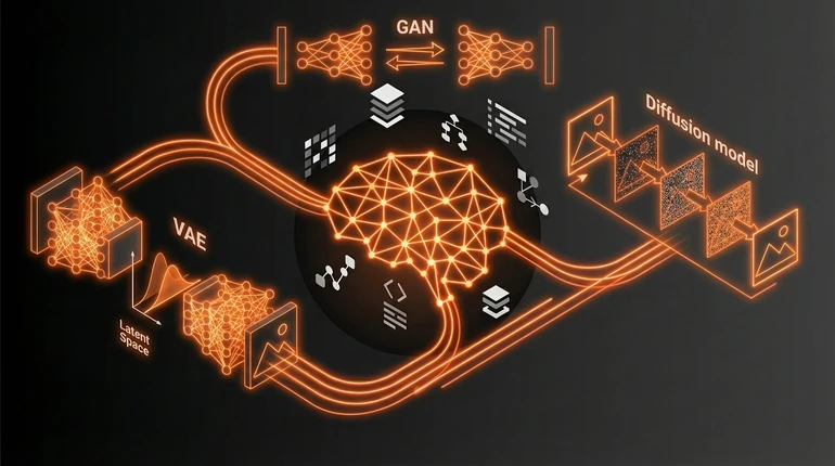 Generative AI models - VAEs, GANs and diffusion models compared
