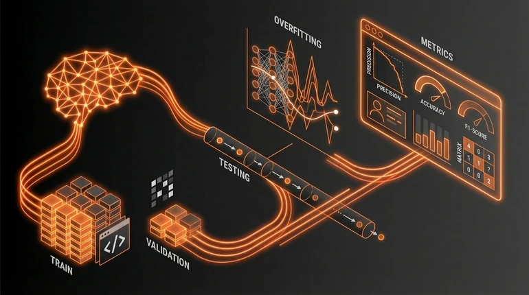 Model evaluation - validation, overfitting detection and performance metrics